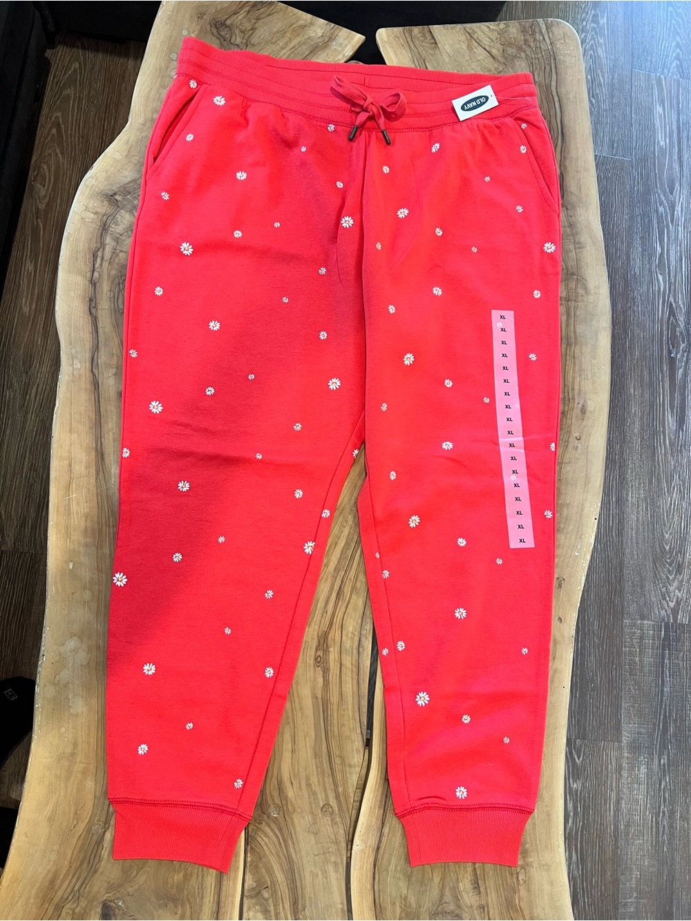 Old Navy Orange Daisy-Print Joggers